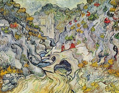 De kloof van de Peyroulets, 1889 door Vincent van Gogh